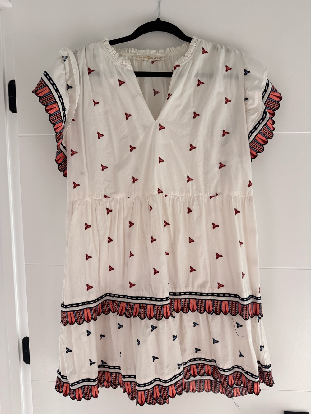 Marie Oliver White Embroidered Gia Dress